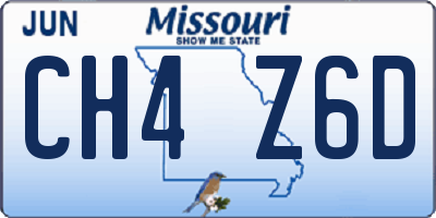 MO license plate CH4Z6D