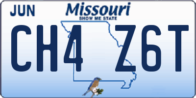 MO license plate CH4Z6T