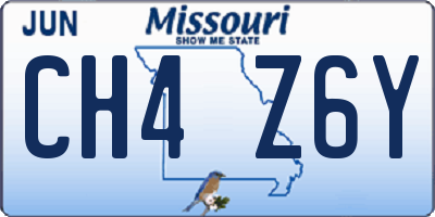 MO license plate CH4Z6Y