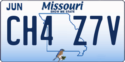 MO license plate CH4Z7V