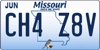 MO license plate CH4Z8V