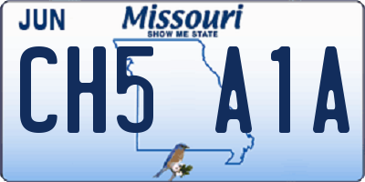 MO license plate CH5A1A