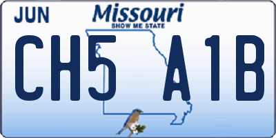 MO license plate CH5A1B