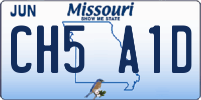 MO license plate CH5A1D