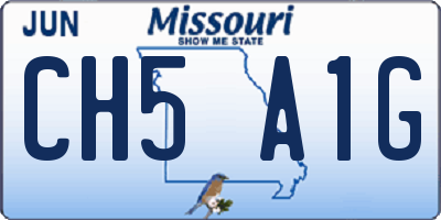 MO license plate CH5A1G