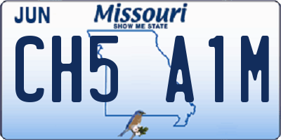 MO license plate CH5A1M