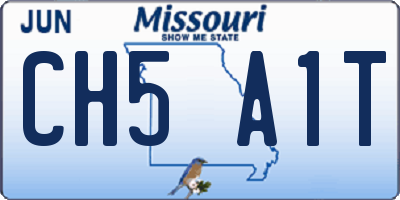MO license plate CH5A1T
