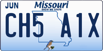 MO license plate CH5A1X