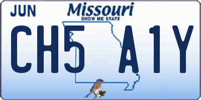 MO license plate CH5A1Y