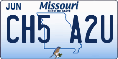 MO license plate CH5A2U