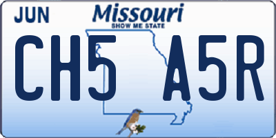 MO license plate CH5A5R