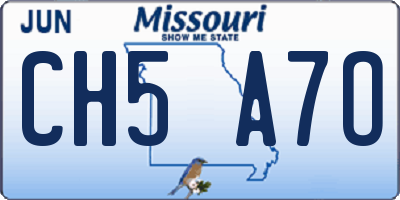 MO license plate CH5A7O
