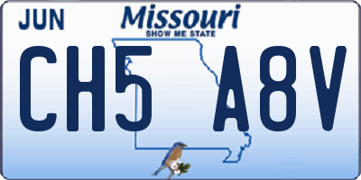 MO license plate CH5A8V