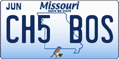 MO license plate CH5B0S