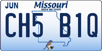 MO license plate CH5B1Q