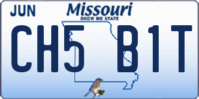 MO license plate CH5B1T
