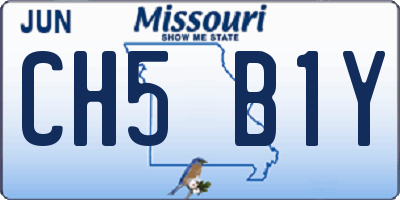 MO license plate CH5B1Y