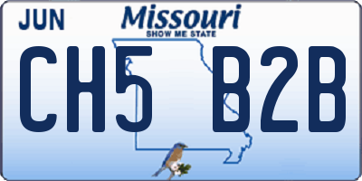 MO license plate CH5B2B