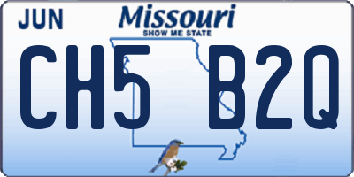 MO license plate CH5B2Q