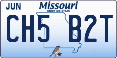 MO license plate CH5B2T