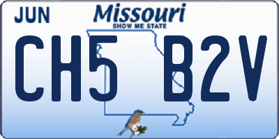 MO license plate CH5B2V
