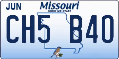 MO license plate CH5B4O