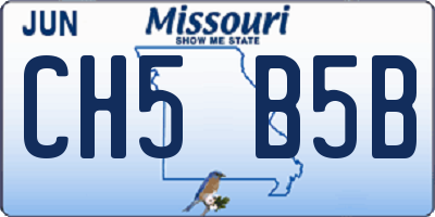 MO license plate CH5B5B