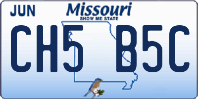 MO license plate CH5B5C