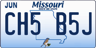 MO license plate CH5B5J
