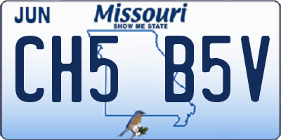 MO license plate CH5B5V