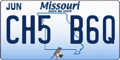 MO license plate CH5B6Q