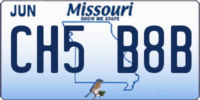 MO license plate CH5B8B