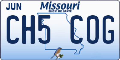 MO license plate CH5C0G