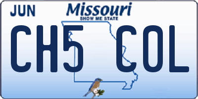 MO license plate CH5C0L