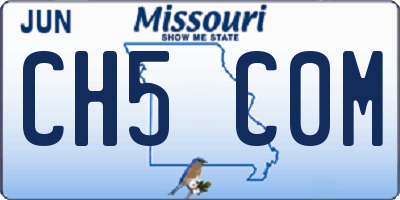 MO license plate CH5C0M