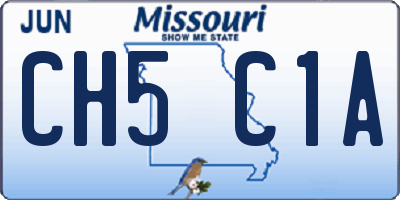 MO license plate CH5C1A