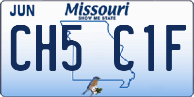 MO license plate CH5C1F