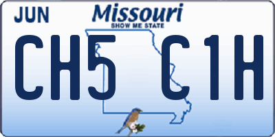 MO license plate CH5C1H