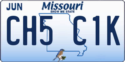 MO license plate CH5C1K