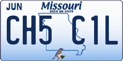 MO license plate CH5C1L