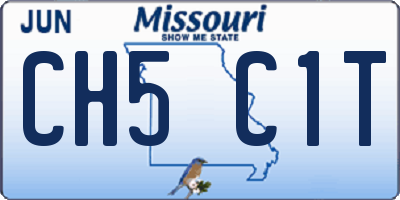 MO license plate CH5C1T
