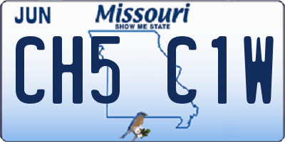 MO license plate CH5C1W