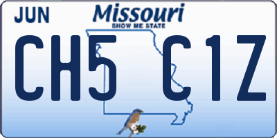 MO license plate CH5C1Z