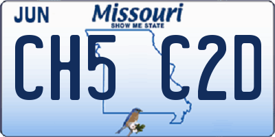 MO license plate CH5C2D