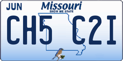 MO license plate CH5C2I