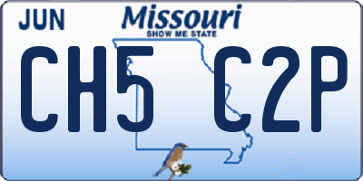 MO license plate CH5C2P