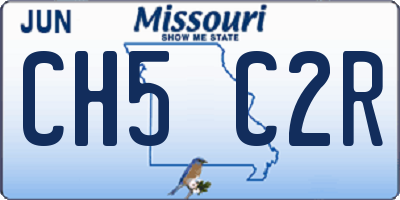 MO license plate CH5C2R