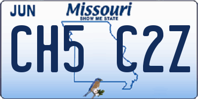 MO license plate CH5C2Z