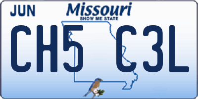 MO license plate CH5C3L