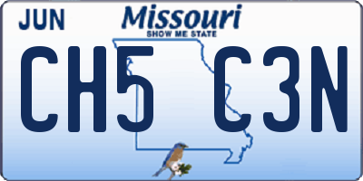 MO license plate CH5C3N